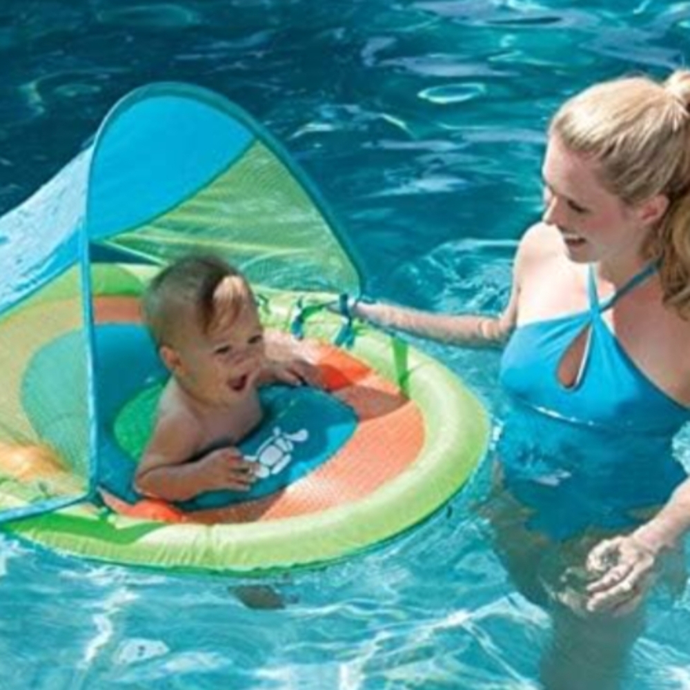 SwimWays Baby Spring Float w Canopy UPF 50 Ages 9-24 Months Complete